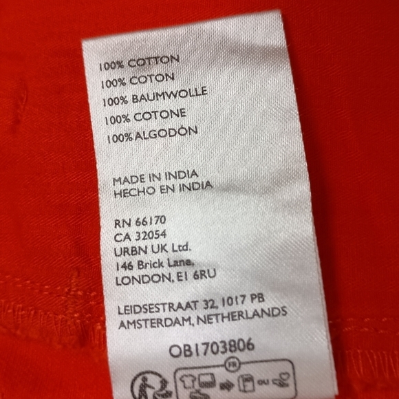 NEW Free People High Rise Trouser in Red Mango 🥭 Size 4 - Picture 5 of 5